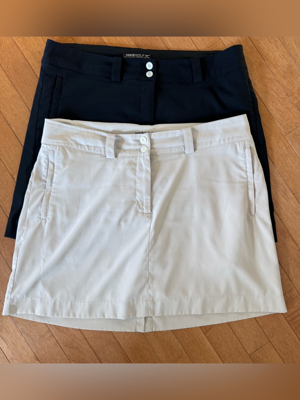 NIKE GOLF Size 12 Skorts - Bundle
of 2 - Black and Tan